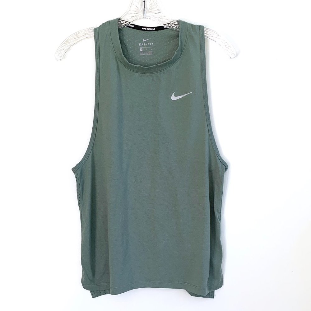 Nike Dri Fit Army Green Workout Tank